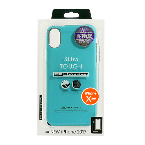 商品写真1 TPS08ESL「iPhoneX 5.8インチ用ケース EPROTECT Slim ブルー」
