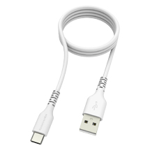 商品写真 TH230CAT10W「USB2.0 Type-C/USBやわらかタフケーブル1.0m ホワイト」