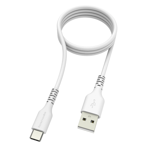 商品写真2 TH230CAT10W「USB2.0 Type-C/USBやわらかタフケーブル1.0m ホワイト」