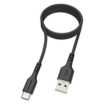 商品写真 TH230CAT20K「USB2.0 Type-C/USBやわらかタフケーブル2.0m ブラック」