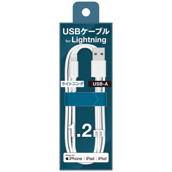 充電 ケーブル » FFH313L12W USBケーブル A to L 1.2m　